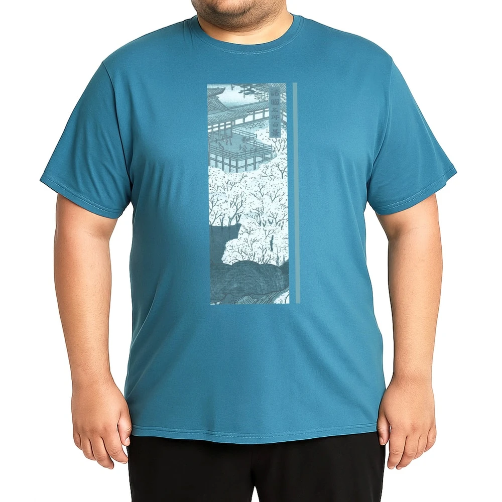 Bigdude Japanese Graphic Print T-Shirt Petrol 6 Bigdude Japanese Graphic Print T-Shirt Petrol - Image 6