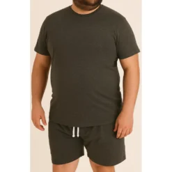 Bigdude Short Sleeve Pyjama Set Charcoal -Big Dude Clothing Shop 6821e728 life1 us23pj20 07 charcoal