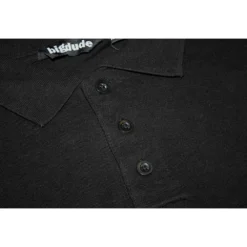 Bigdude Plain Polo Shirt - Black -Big Dude Clothing Shop 69325cc8 20bd22p13 01 black 3