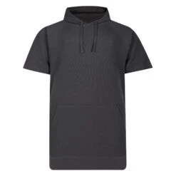Bigdude Waffle Short Sleeve Lounge Hoody Charcoal