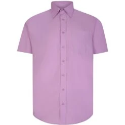 Bigdude Classic Short Sleeve Poplin Shirt Violet