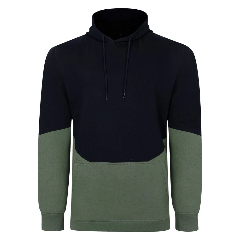 Bigdude Block Panel Hoody Navy/Sage Green 1 Bigdude Block Panel Hoody Navy/Sage Green