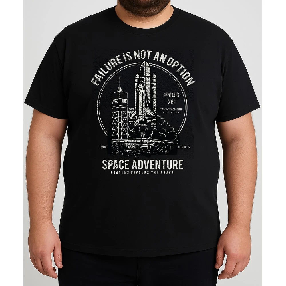 Bigdude Space Adventure Print T-Shirt Black 5 Bigdude Space Adventure Print T-Shirt Black - Image 5
