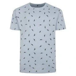 Bigdude AOP Toucan Print T-Shirt Light Blue