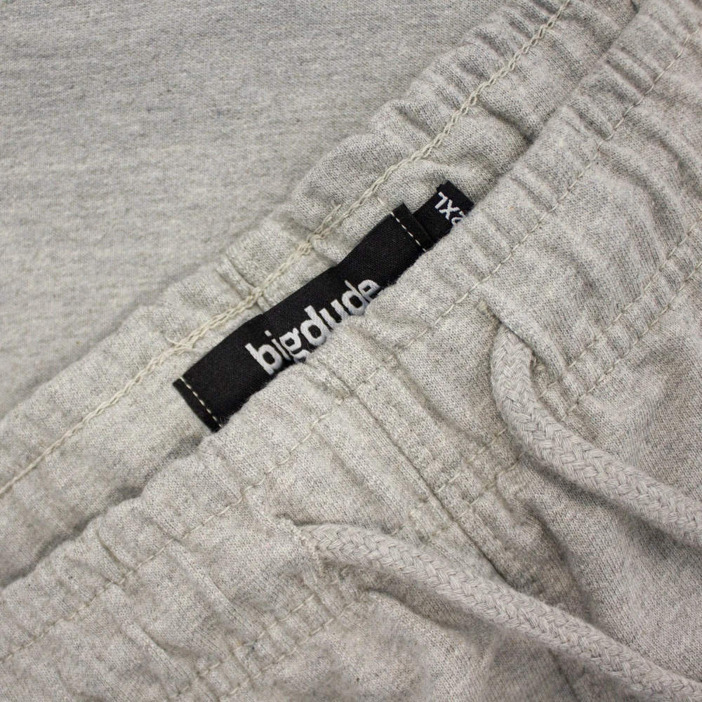 Bigdude Loop Back Jogger Shorts Grey Marl 5 Bigdude Loop Back Jogger Shorts Grey Marl - Image 5