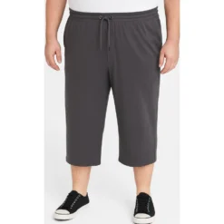 Bigdude Lightweight Cropped Loopback Joggers Charcoal -Big Dude Clothing Shop 6d3ffb74 life1 bd24sh13 07 charcoal