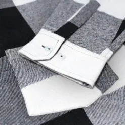 Bigdude Checked Flannel Long Sleeve Shirt Black/White -Big Dude Clothing Shop 70022d6b 6366adcb 3