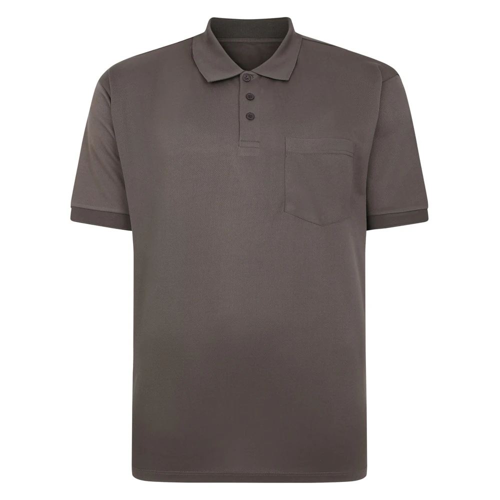 Bigdude Active Polo Shirt Charcoal 1 Bigdude Active Polo Shirt Charcoal