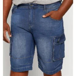 Bigdude Cargo Denim Shorts Mid Wash -Big Dude Clothing Shop 73526da8 life1 us21sh07 02 midwash