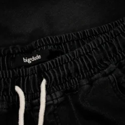 Bigdude Elasticated Waist Stretch Denim Shorts Black -Big Dude Clothing Shop 73ce2dae closeup2 us22sh21 01 black