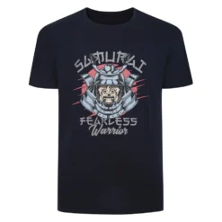 Bigdude Samurai Print T-Shirt Navy
