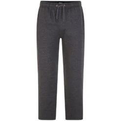 Bigdude Open Hem Joggers Charcoal