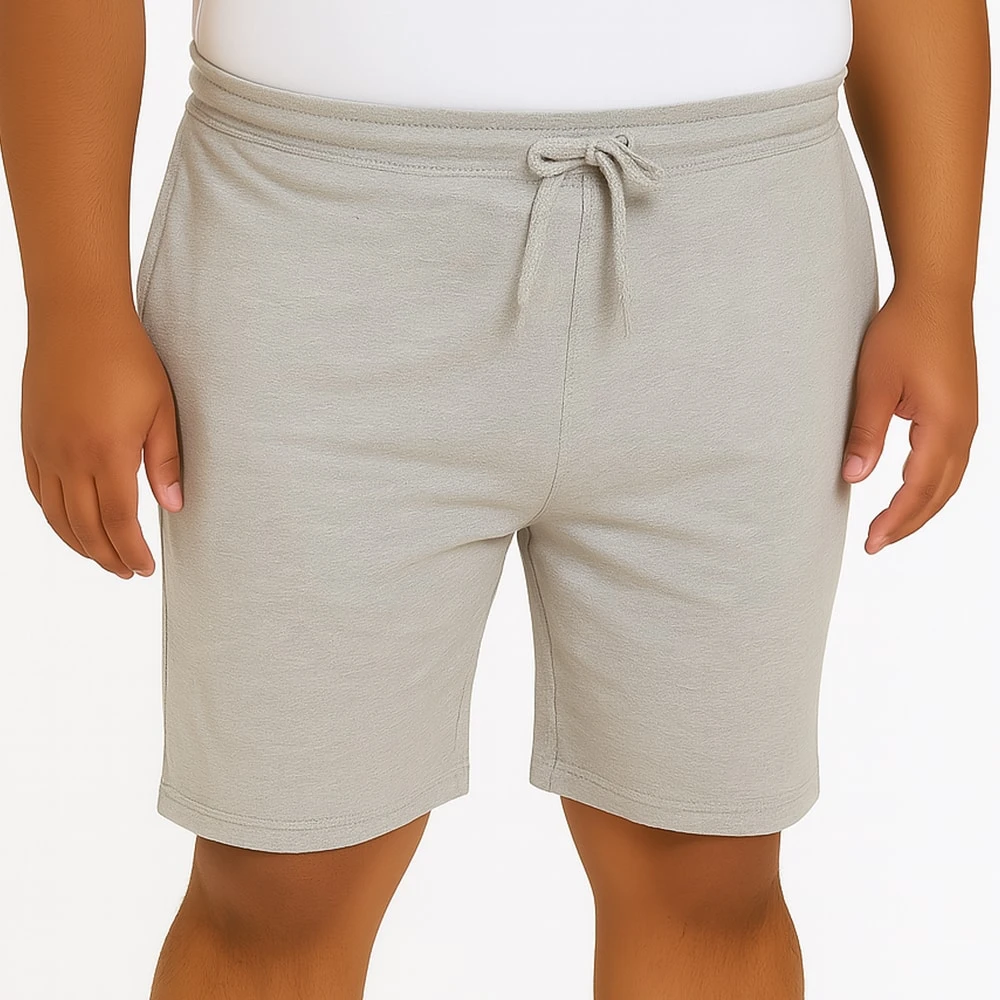 Bigdude Loop Back Jogger Shorts Grey Marl 8 Bigdude Loop Back Jogger Shorts Grey Marl - Image 8