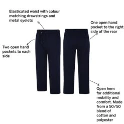 Bigdude Open Hem Joggers Navy 11 Bigdude Open Hem Joggers Navy -Big Dude Clothing Shop 774f24e2 02