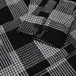 Bigdude Checked Waffle Shirt Black/White -Big Dude Clothing Shop 782c4d0b 5d613fa0 3
