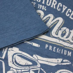Bigdude Motorcycle Print T-Shirt Denim Marl 7 Bigdude Motorcycle Print T-Shirt Denim Marl -Big Dude Clothing Shop 78b7b01b 8a994a94 2