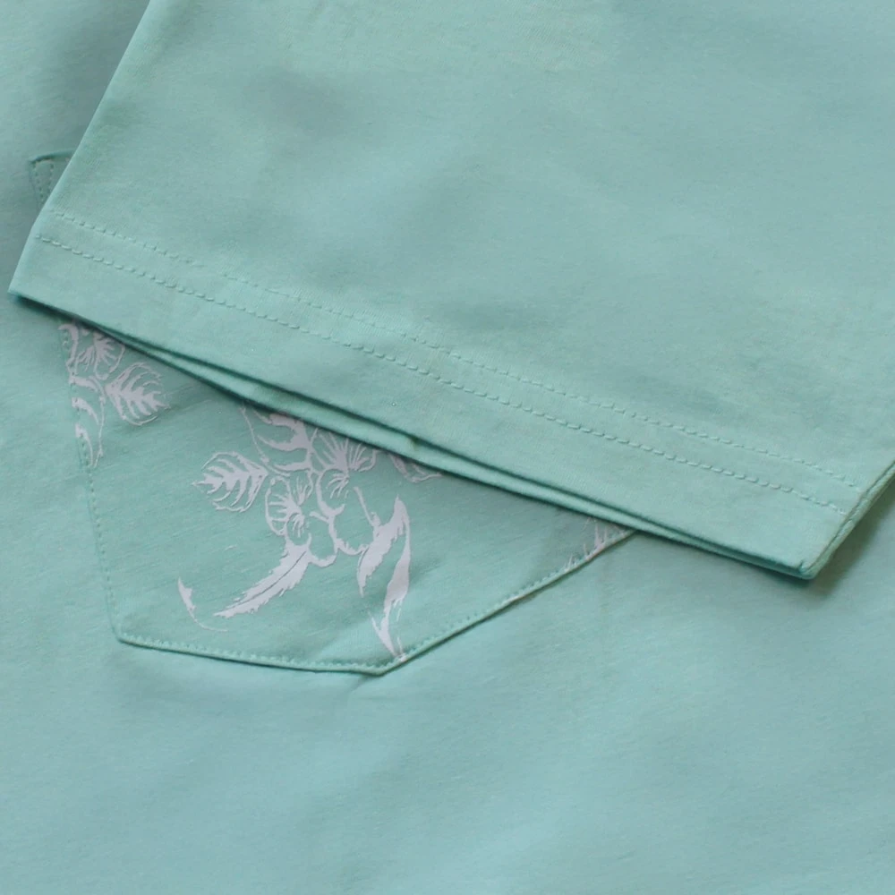 Bigdude Pocket Print T-Shirt Mint Green 4 Bigdude Pocket Print T-Shirt Mint Green - Image 4