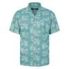 Bigdude Palms Viscose Relaxed Collar Shirt Green