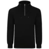 Bigdude Lightweight Half Zip Hoody Black