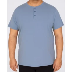 Bigdude Grandad T-Shirt Denim Marl -Big Dude Clothing Shop 7a2143dd life1 bd19ts01 09 denim