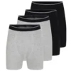 Bigdude 4 Pack Cotton Trunks Black / Grey