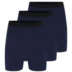 Bigdude 3 Pack Loose Boxer Shorts Navy