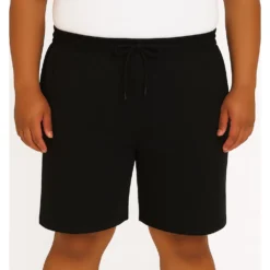 Bigdude Loop Back Jogger Shorts Black -Big Dude Clothing Shop 7e657c4b life1 us20lsh01 01 black