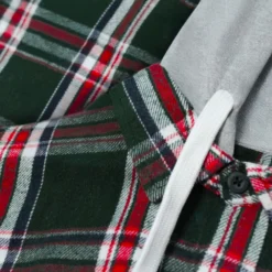 Bigdude Hooded Flannel Checked Shirt Green/Red -Big Dude Clothing Shop 7f290c13 a142f6c8 1