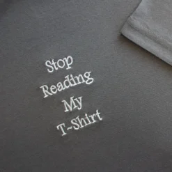 Bigdude Slogan Embroidered T-Shirt Washed Charcoal -Big Dude Clothing Shop 7f84d0b2 55b9c4f8 img 0909