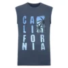 Bigdude California Print Sleeveless T-Shirt Dark Denim