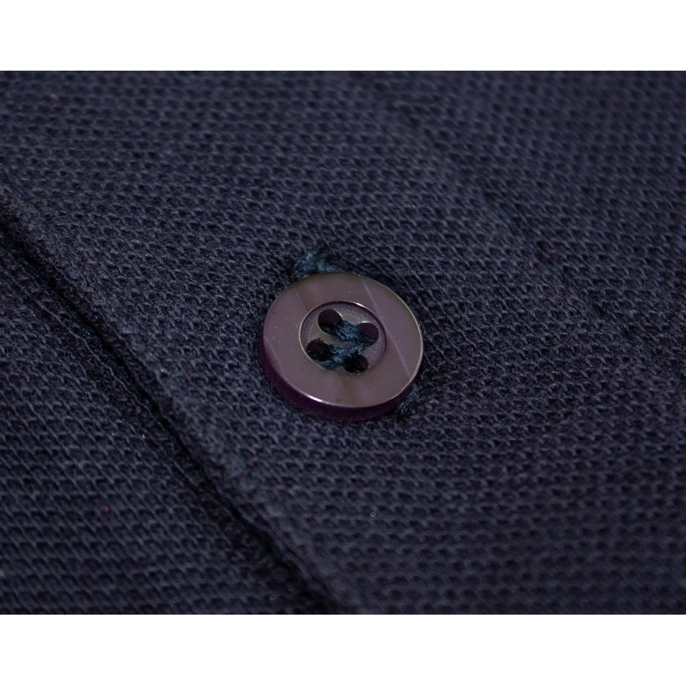 Bigdude Long Sleeve Polo Shirt Navy 4 Bigdude Long Sleeve Polo Shirt Navy - Image 4