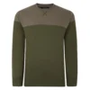 Bigdude Colour Block Jumper Khaki/Dark Khaki