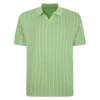 Bigdude Geometric Print Polo Shirt Lime Green