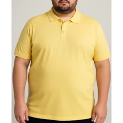 Bigdude Plain Polo Shirt Yellow -Big Dude Clothing Shop 88175805 life2 us103 21 yellow