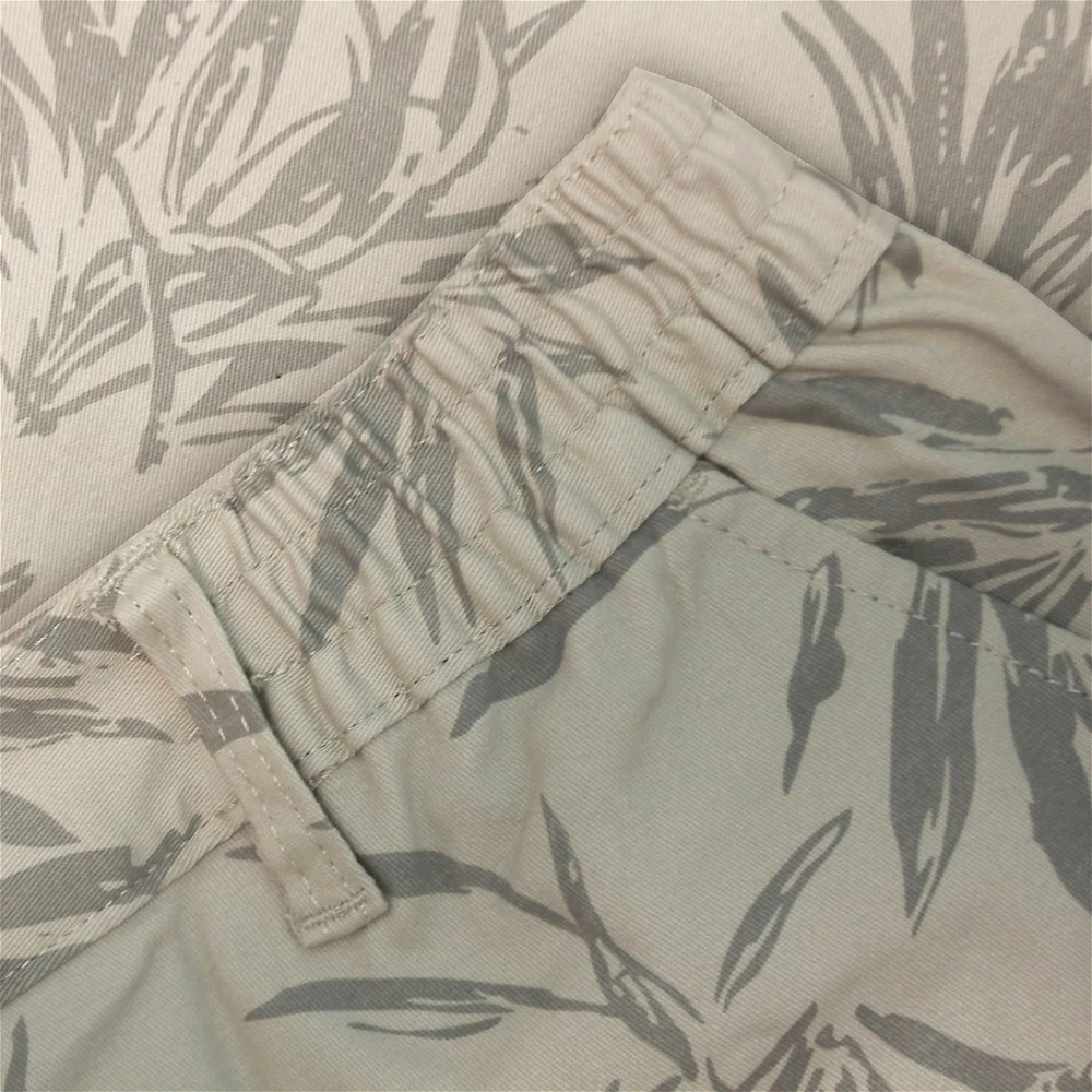 Bigdude Leaf Print Cargo Shorts Stone 4 Bigdude Leaf Print Cargo Shorts Stone - Image 4