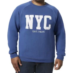 Bigdude Embroidered Crew Neck Jumper Deep Blue -Big Dude Clothing Shop 88db8842 life1 bd24jmp10 66 deepblue