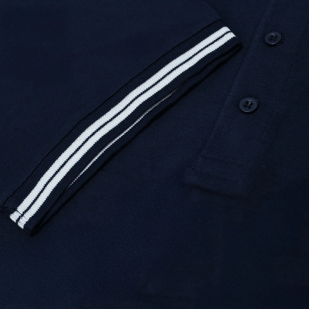 Bigdude Tipped Polo Shirt Navy 6 Bigdude Tipped Polo Shirt Navy - Image 6