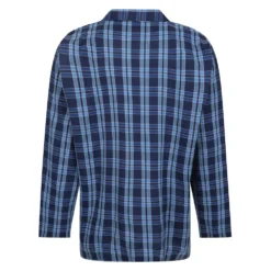Bigdude Woven Checked PJ Set Long Navy/Blue -Big Dude Clothing Shop 89d7d100 bd24pj14 02 2