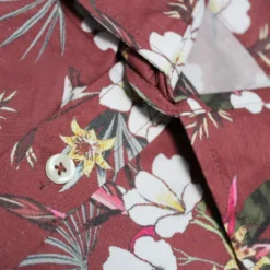 Bigdude Floral Allover Printed Short Sleeve Shirt Burgundy 8 Bigdude Floral Allover Printed Short Sleeve Shirt Burgundy -Big Dude Clothing Shop 8a827f1a closeup2 us24ss52 10 burgundy