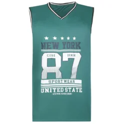 Bigdude Sleeveless Basketball Shirt Teal