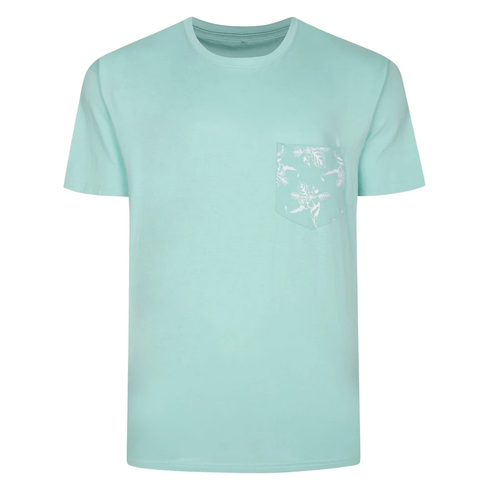 Bigdude Pocket Print T-Shirt Mint Green 1 Bigdude Pocket Print T-Shirt Mint Green