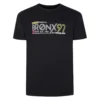 Bigdude Twin Pack LA And Bronx Print T-Shirt Petrol/Black