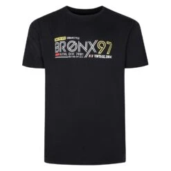 Bigdude Twin Pack LA And Bronx Print T-Shirt Petrol/Black
