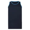 Bigdude Vest With Contrast Piping Navy/Bright Blue
