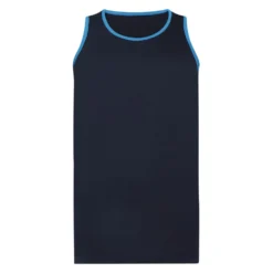 Bigdude Vest With Contrast Piping Navy/Bright Blue