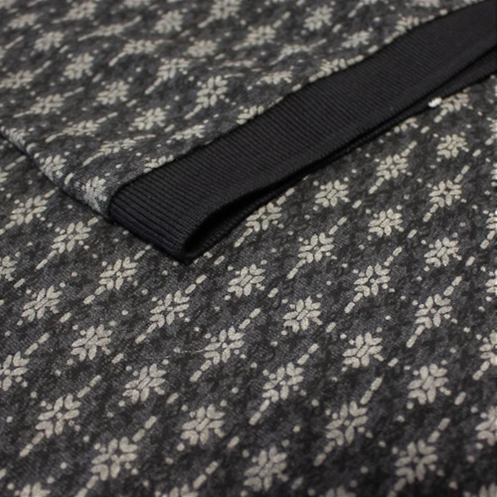 Bigdude AOP Geometric Zipped Polo Charcoal 6 Bigdude AOP Geometric Zipped Polo Charcoal - Image 6