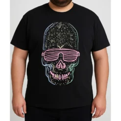 Bigdude Skull Print T-Shirt Black 9 Bigdude Skull Print T-Shirt Black -Big Dude Clothing Shop 8f47e969 life1 bd24ts101 01 black