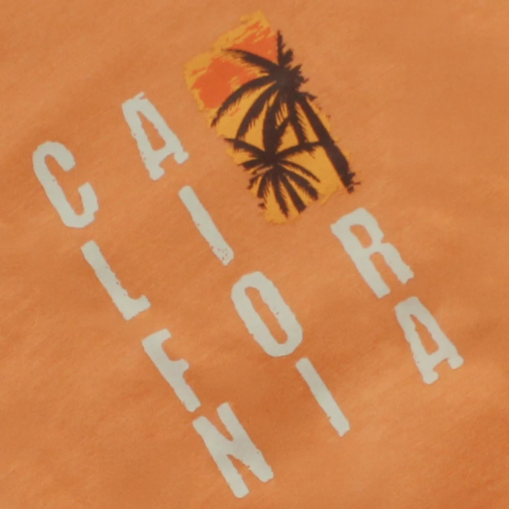 Bigdude Surf Chest Print T-Shirt Apricot 4 Bigdude Surf Chest Print T-Shirt Apricot - Image 4