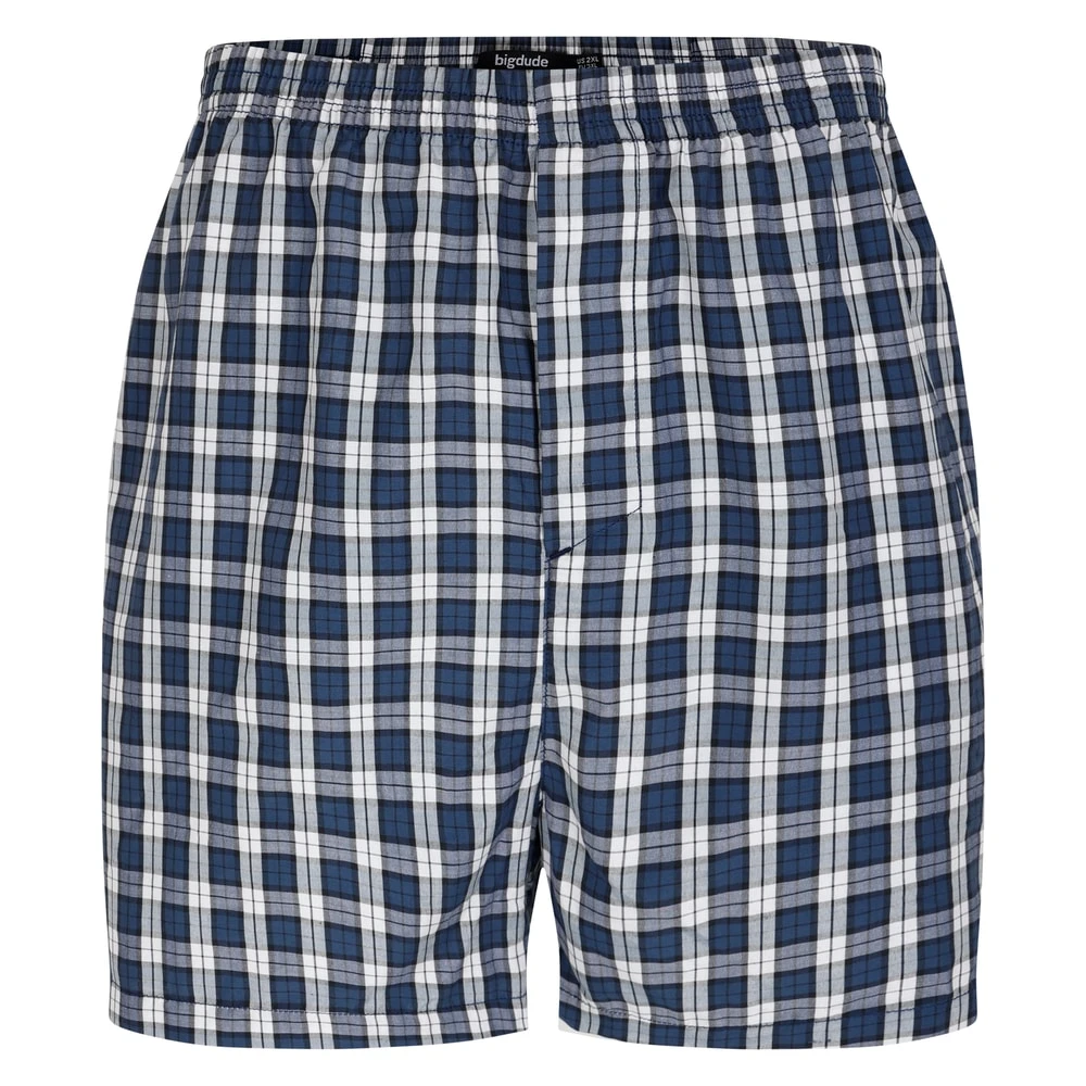 Bigdude 3 Pack Woven Boxer Shorts Navy 7 Bigdude 3 Pack Woven Boxer Shorts Navy - Image 7