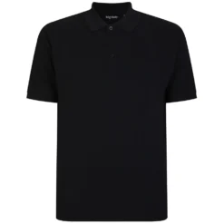 Bigdude Plain Polo Shirt - Black -Big Dude Clothing Shop 926ecdba bd103 01blk